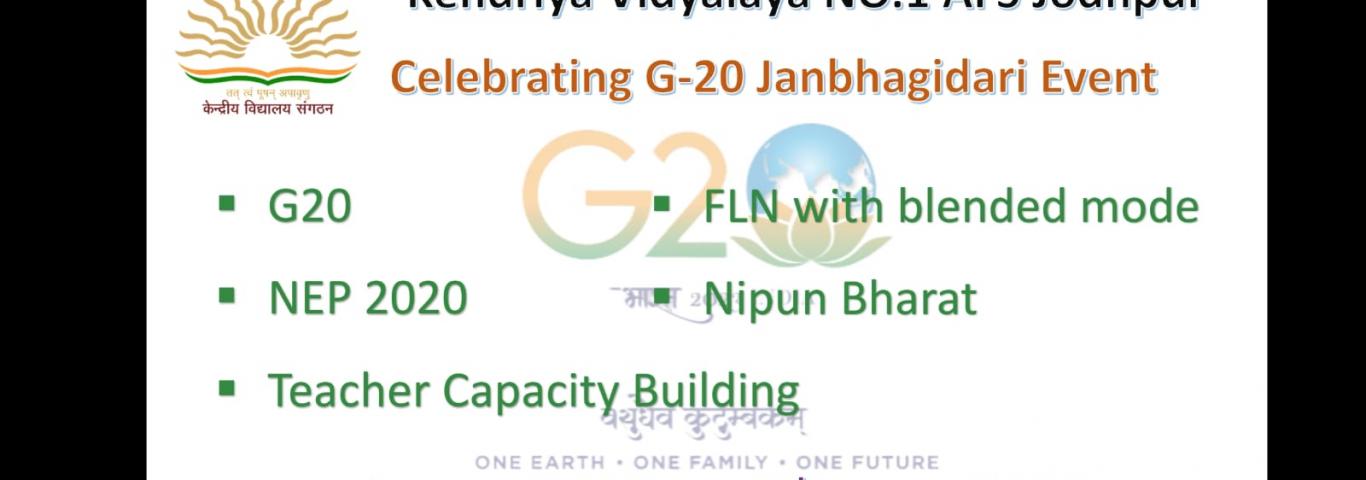 G-20 Janbhagidari Event Celebration